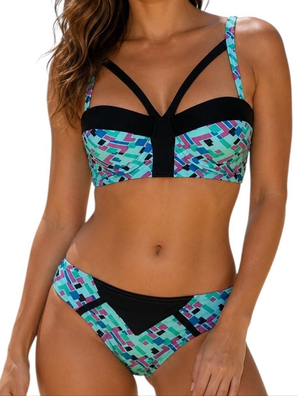 ASOS Swim Blue Push-Up Cage Bikini